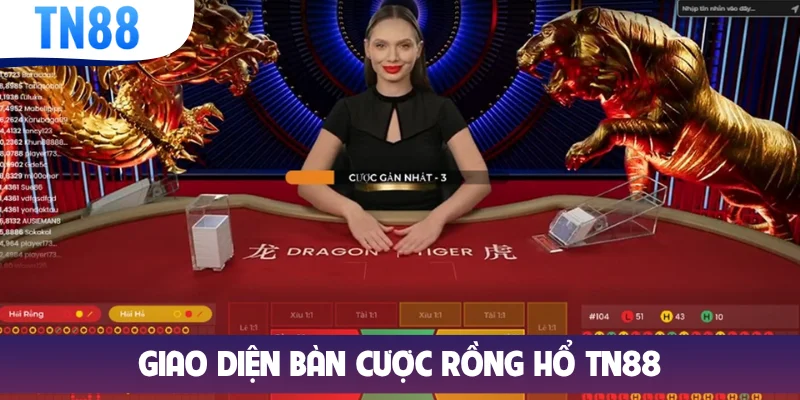 Giao diện bàn cược Rồng Hổ TN88